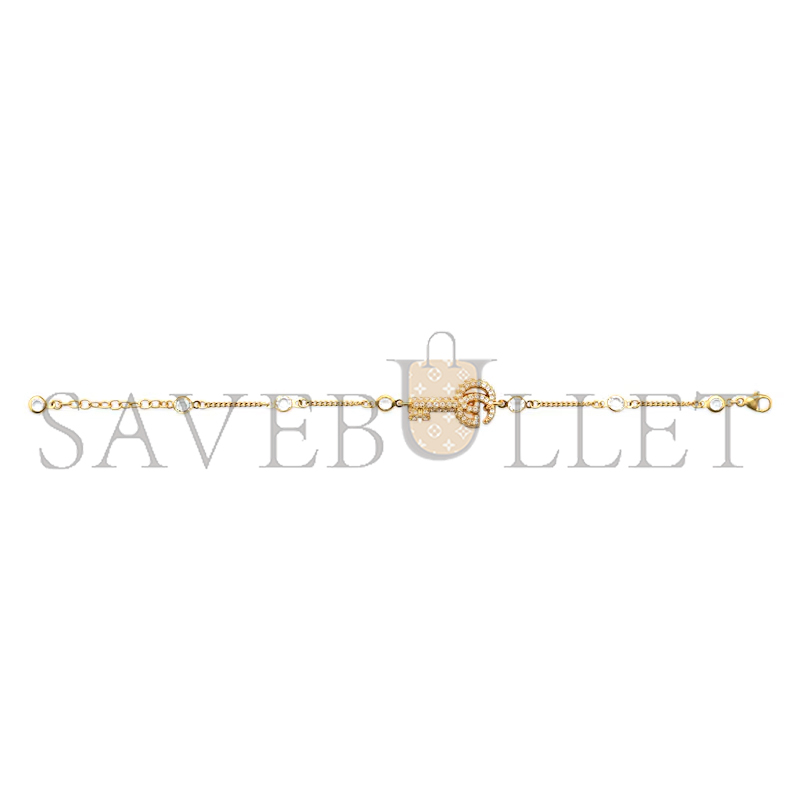 GUCCI DOUBLE G KEY BRACELET WITH CRYSTALS 855868